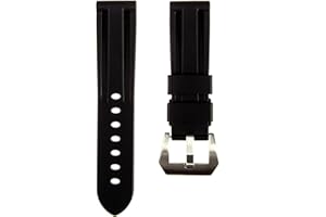 Strapseeker Rubber Straps For Panerai Watches- Compatible for Panerai Luminor, Submersible, Radiomir- 22mm, 24mm
