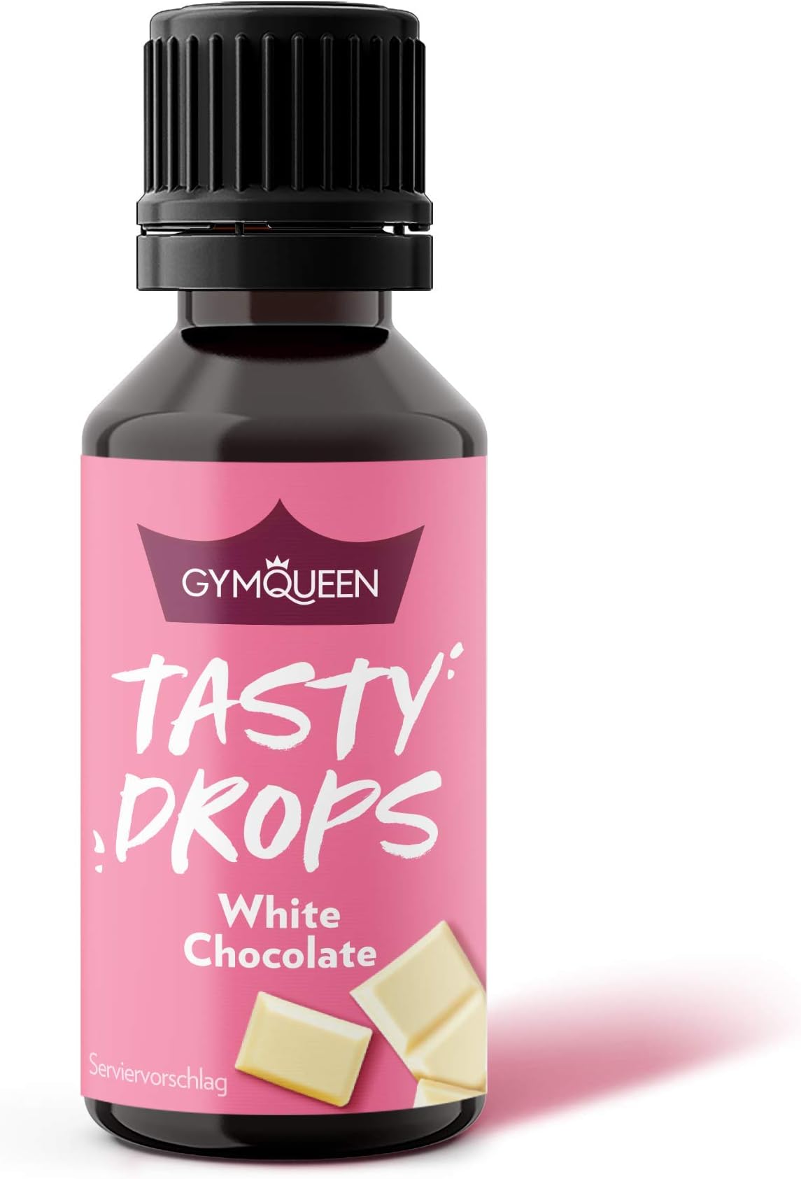 GymQueen Tasty Drops – Flav Drops with Zero Calories – Flavoring sweetened with sucralose – Made in Germany (White Chocolate)