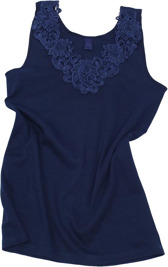 Canottiera Donna In Cotone Pettinato Con Pizzo - Senza Cuciture, Comoda E Traspirante - Foto 6