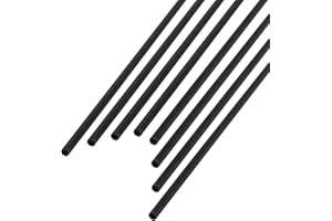 Ohamtes 8Pcs OD 2mm ID 1mm Carbon Fiber Tube, Hollow Frosted Tube Length 200mm, Used for Kite, Remote Control Aircraft, DIY Article Frame or Support Rod