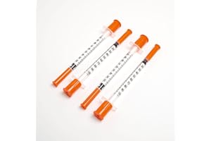 NANOSHARPS 1cc 1ML Syring with 27G 1/2 needl Individual Packaging Disposable Industrial, laboratory, 1ML-27X1/2-100PACK)