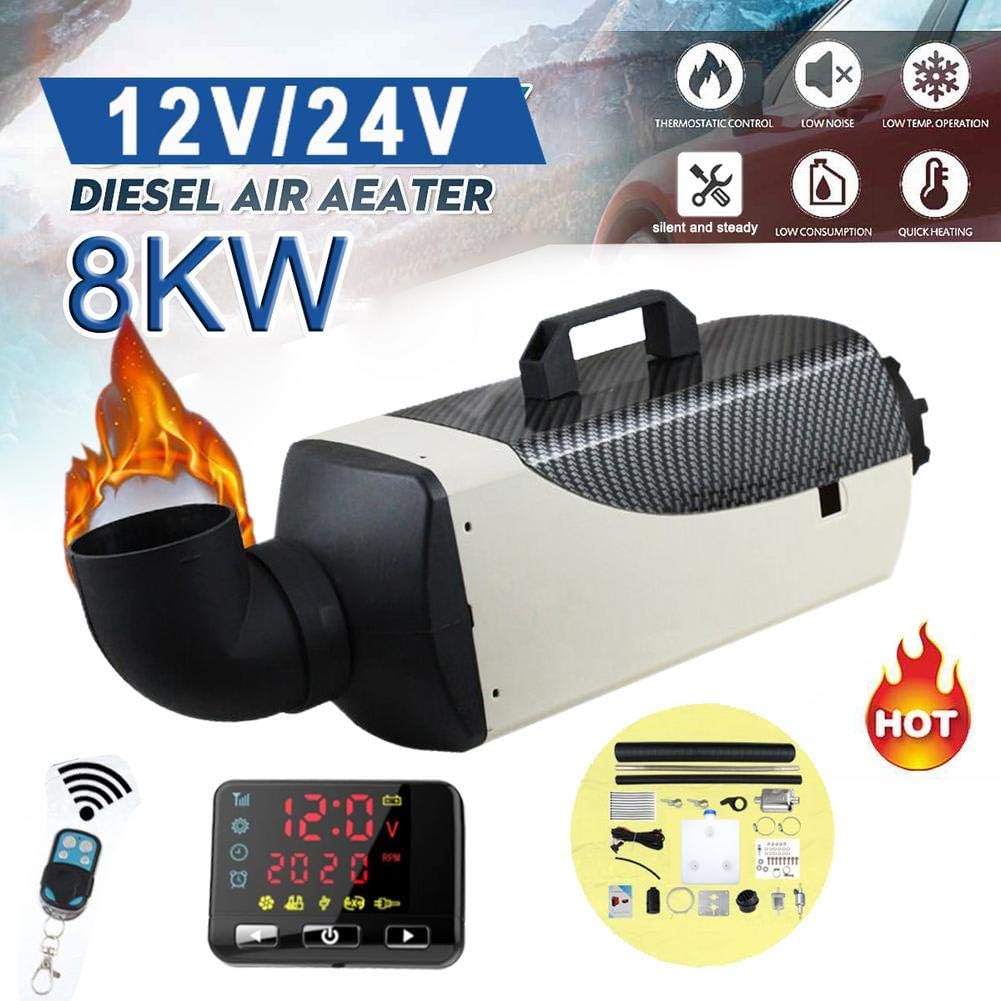 Bateaux 8KW 12V 24V Kit Tout-en-Un avec Air Diesel Heater R/&eacute;chauffeur Stationnement R/&eacute;chauffeur Air Diesel De Voiture Caravane Camping-Car Chauffage Carburant pour Camions Bus