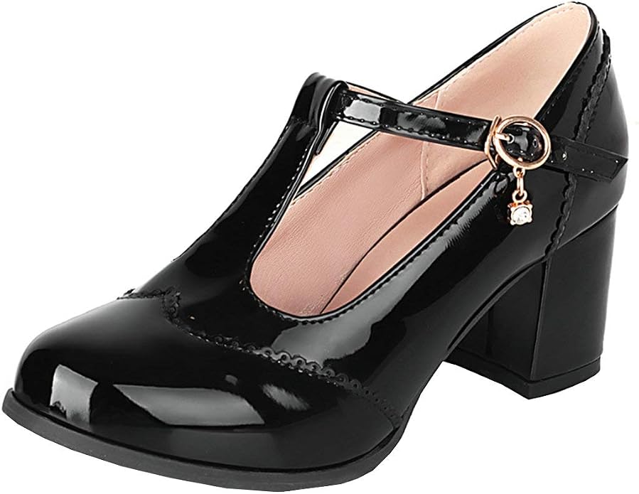 Pumps Mit Riemchen Blockabsatz