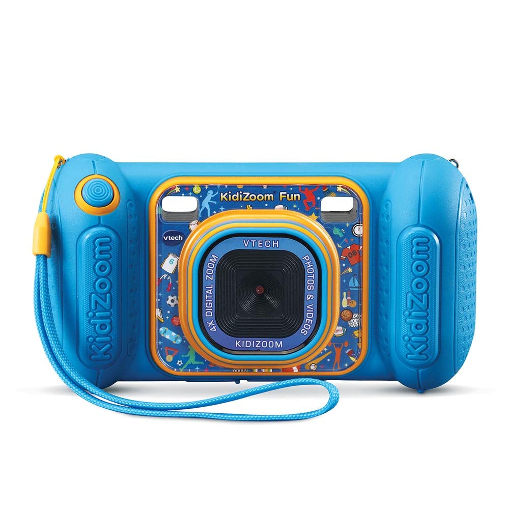 VTech - KidiZoom Fun Blue, 9 in 1 Digital Camera for Children, Photos and Videos, Colour Screen, Filters, Funny Frames and Effects, Gift for Children from 3 to 10 Years - English Content