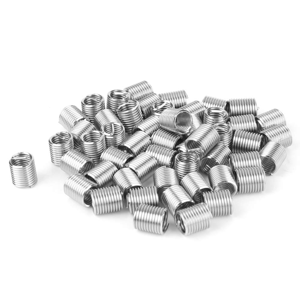 Threaded Insert, 50pcs Stainless Steel Coiled Wire Helical Screw Thread Inserts M8 x 2D Rivets Thread Repair Insert: Industrial & Scientific