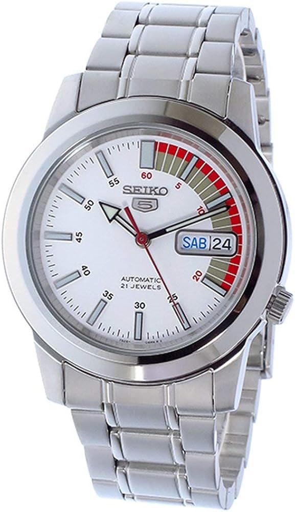 Amazon セイコー 腕時計 セイコー5 SEIKO 5 自動巻き メンズ SNKK25K1 ホワイト x シルバー [並行輸入品] 並行輸入品・逆輸入品・中古品（メンズ） 腕時計 通販