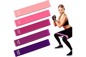 AOYOMO Bandas De Resistencia Elásticas con 5 Niveles Ejercicios Cintas Elasticas Fitness de Látex Natural, Bandas Elasticas Musculacion para para Yoga, Pilates, Crossfit, Estiramientos