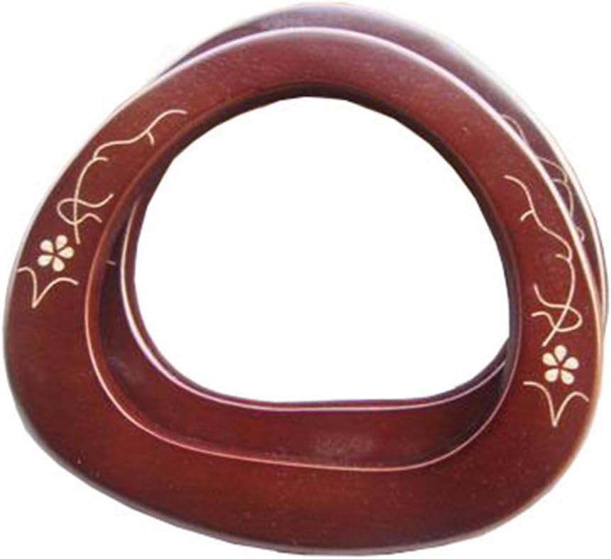 Ownstyle Carve Patterns Wood Purse Handle Purse Handles For Sewing 2 Pcs A Packs (Red)