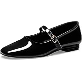 StillFancxy Women's Mary Jane Flats Closed Round Toe Ballet Flat Dressy Comfortable Slip on Shoes