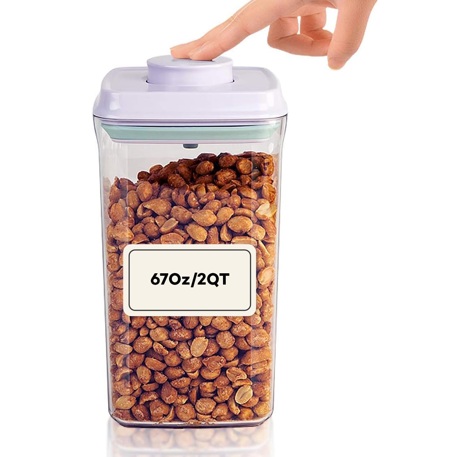 iChewie - BopTop (1pc) Airtight Food Storage Container – Mechanical Silicone Seal Canister - BPA-Free - 2000ml