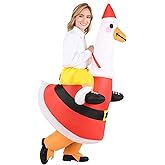 Wabolay Christmas Inflatable Goose Costume Adult Funny Blow Up Costumes Ride On Santa Goose Animals Suit Women Men Cute Xmas BlowUp Holiday Party Outfit Halloween Cosplay