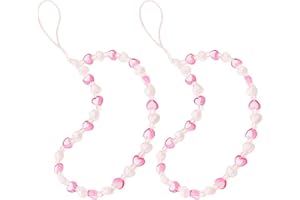 Staqlo Beaded Phone Charms Lanyard Strap Girly Style Fixed Beads Pearls Lanyards