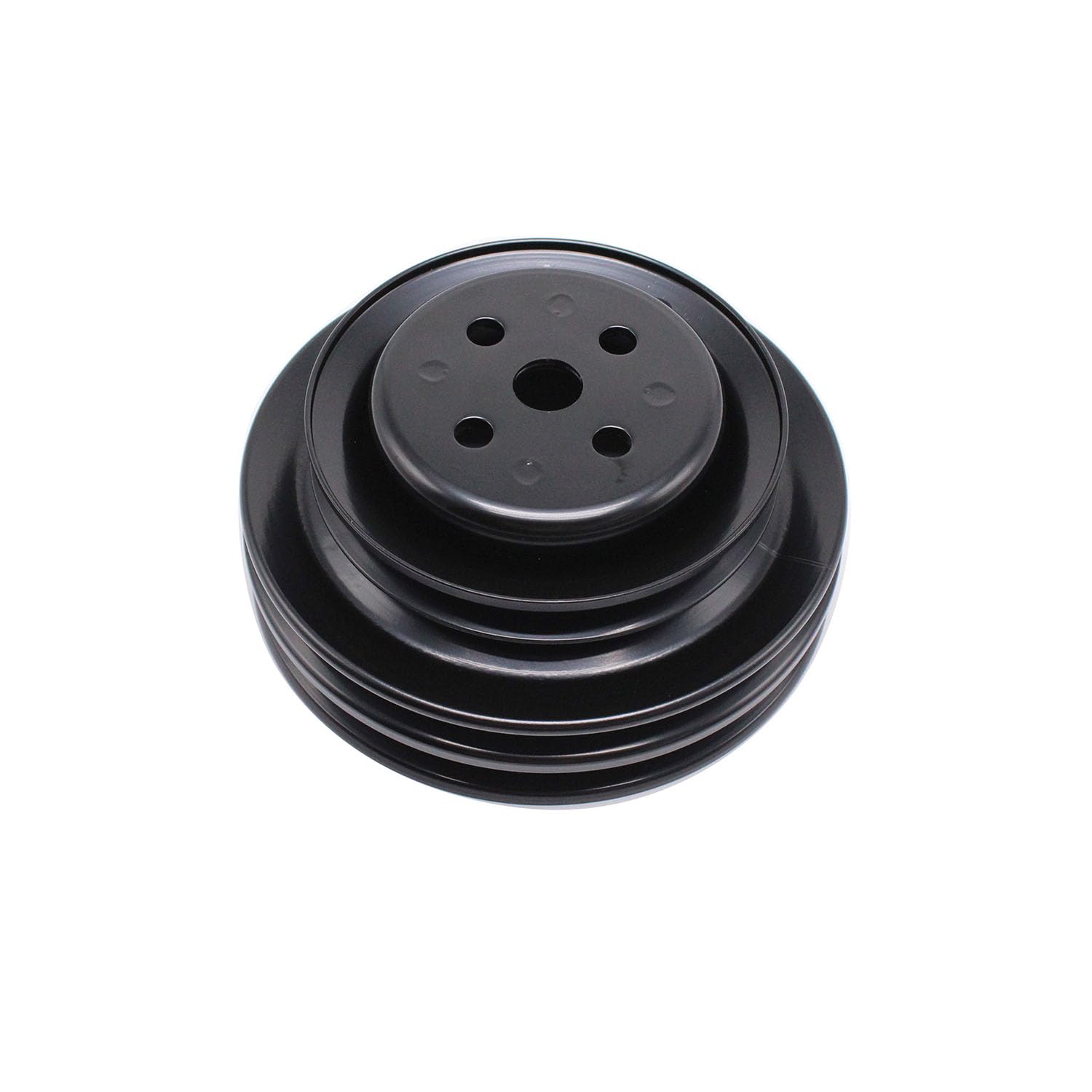 Photo 1 of 1 PC SHLPDFM Black Steel 3 Groove Water Pump Pulley Compatible with Ford Small Block V8 260 289 302 351w 1962-77