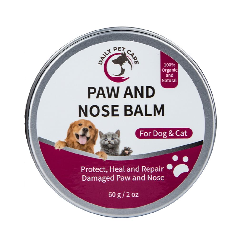 Daily Pet Care Dog Itchy Skin Treatment Paw Balm | 100% Natural Paw and Nose Balm for Dogs | Dog Paw Balm to Protect, Heal and Repair Dry, Cracked & Damaged Paws | Itch Relief Dog Essential