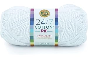 Lion Brand Yarn 24/7 Cotton DK Yarn, Sugarcane