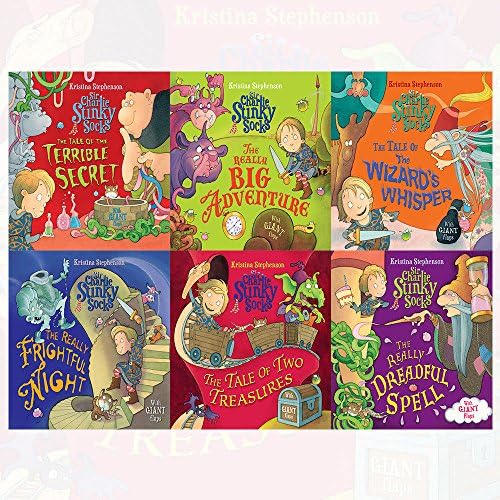 Sir Charlie Stinky Socks Collection - 6 Books RRP £37.94 (Really Big Adventure; Really Frightful Night; Really Dreadful Spell; Tale of the Terrible Secret; Tale of the Two Treasures; Wizard's Whisper)