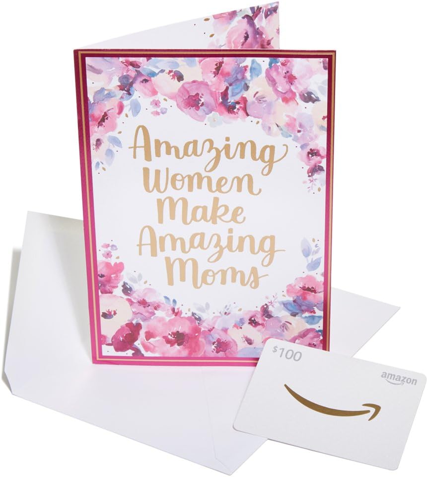 Amazon.ca 100 Gift Card in a Premium Greeting Card by Carlton Cards Amazing Moms Amazon.ca