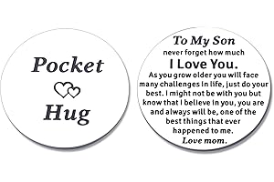 KINMES Valentines Day Gifts for Son Men Inspirational Gifts Pocket Hug for Son from Mom Birthday Christmas Stocking Stuffers Gifts for Adult Son Stepson Son in Law Graduation Back to School for Boy Him