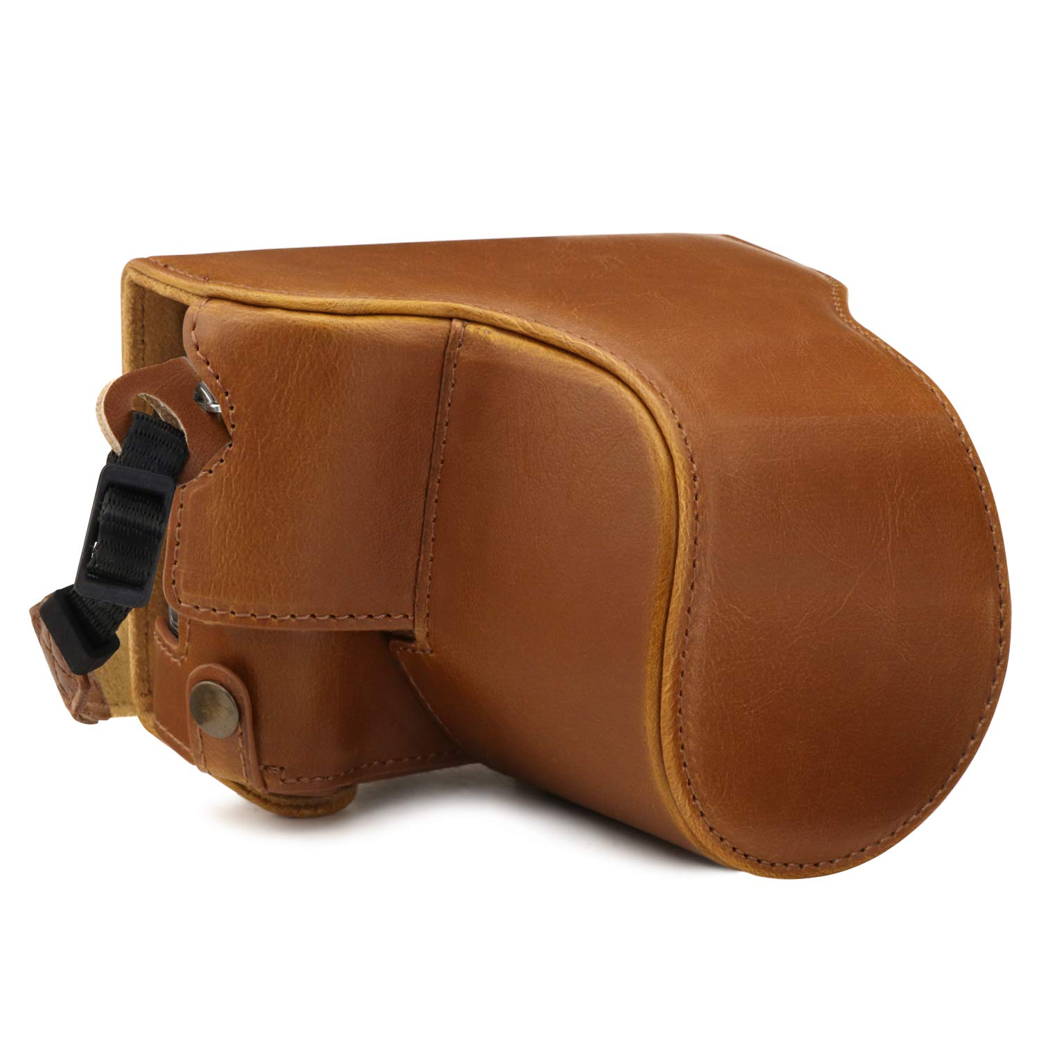 MegaGear MG1769 Ever Ready Leather Camera Case Compatible with Fujifilm X-A7 - Light Brown