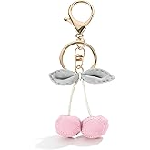 Angyape Cute Cherry Keychain Cherry Bag Charms Purse Charms for Handbags Tote Bags Car Key Rings Accessories Gifts for Women