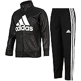 adidas Boys' Jacket and Pant Tracksuit Set (Black (AG0342), 2T)