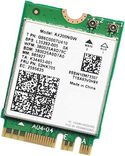Graootoly AX200 WiFi 6 M.2 Network Card Bluetooth 5.0 Dual Band 2.4G 5G
