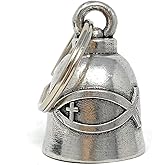 Bravo Bells Jesus Fish Bell - Biker Bell Accessory or Key Chain for Good Luck on The Road