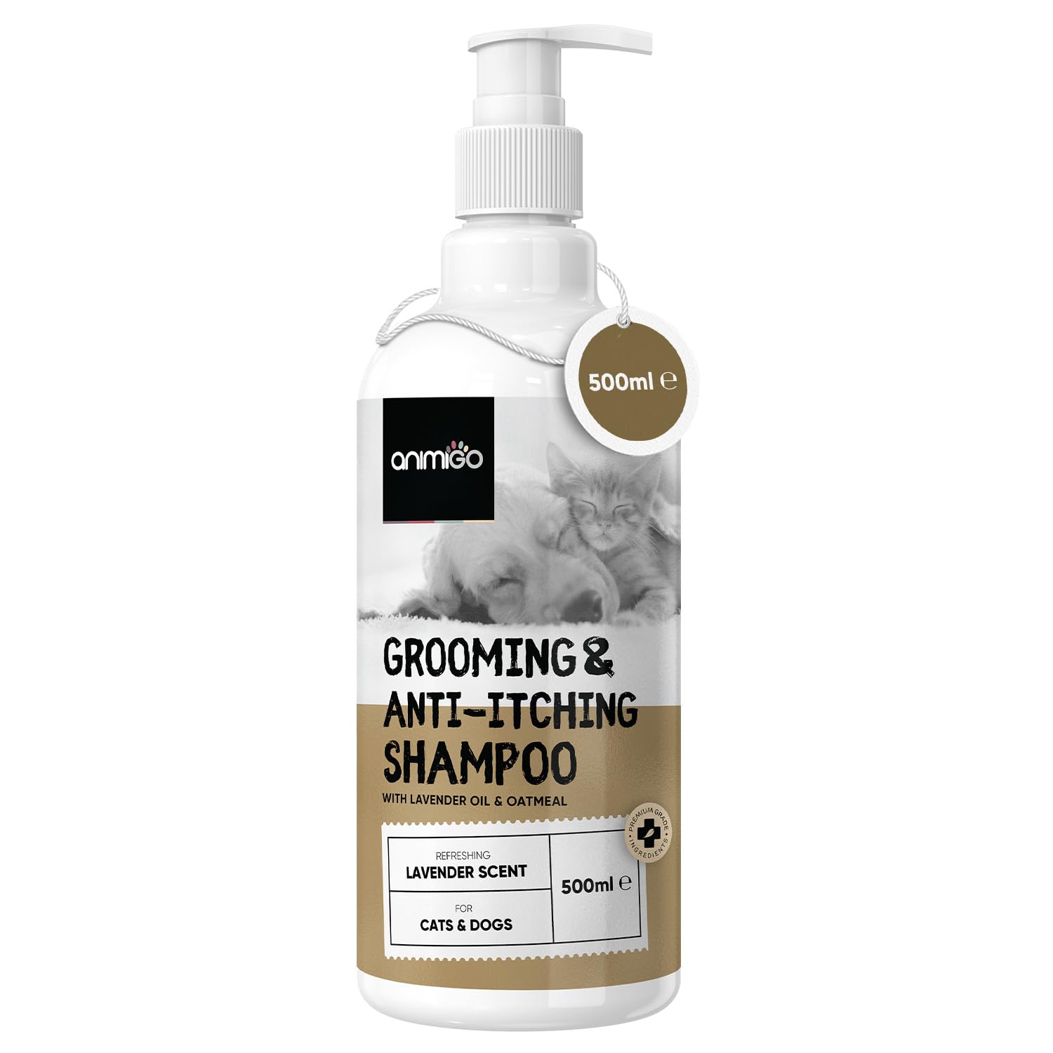 Dog Shampoo for Itchy Skin & Bad Odour - Natural Ingredients Like Aloe Vera & Oat Extract for Sensitive Skin - Fast Absorbing & pH Balanced - Dog Shampoo for Smelly Dogs & Cats of All Breeds