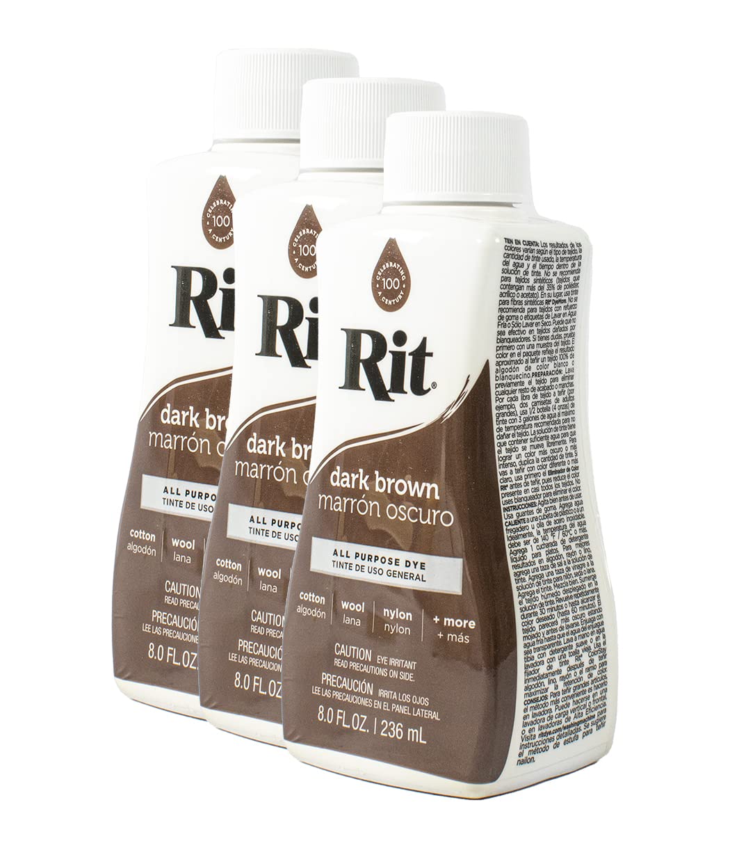 Rit Dye Liquid 236ml Dark Brown Pack of 12