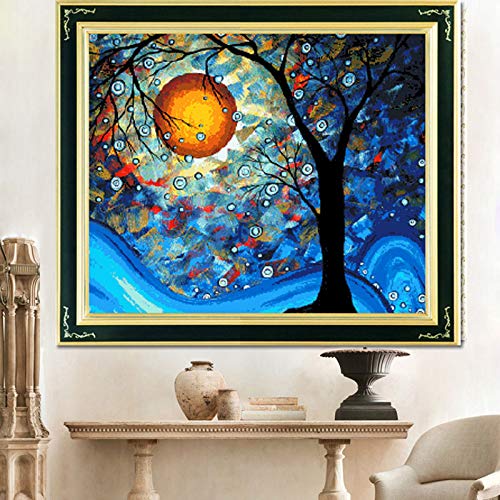Farsla Dream Tree of Van Gogh Cross Stitch Kits, DIY Handmade Needlework Set Cross Stitching Accurate Stamped Patterns Embroidery Frameless Beginners Kids