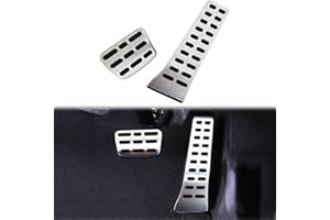 MYMOCCY AT Pad Gas Accelerator Brake Fuel Foot Pedal Cover Cap Compatible For Kia Sportage Cadenza Sorento K5 Carnival Telluride, For Hyundai Santa Fe Sonata Tucson Palisade Genesis G70 Accessories