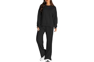 RUBZOOF Womens 2 Piece Outfits Sweatsuits Long Sleeve Oversized Lounge Sets Tracksuits Athletic Clothing Sets