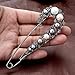 YYBONNIE Crystal Pearl Safety Pin Brooch Cardigan Hat Scarf Vintage Pin Jewelry with Gift Box