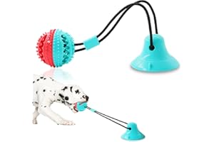 Askhald Dog Toys Chew Toys for Aggressive chewers, Puppy Training Treats Teething Rope Toys for Boredom Dog Puzzle Treat Food Dispensing Ball Toys for Puppies Teething (Blue)