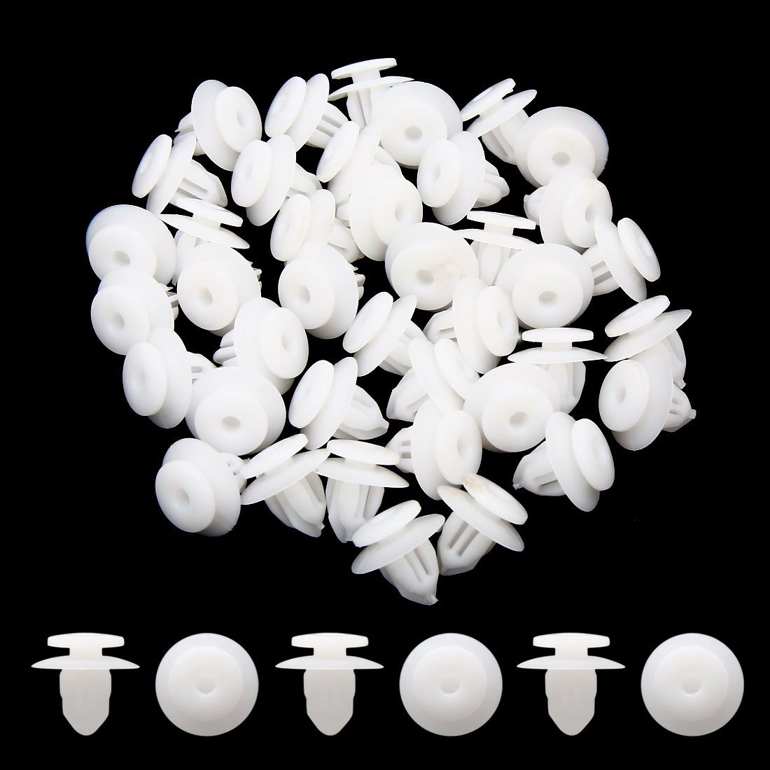 Amazon.com: Empurre DealMux 40pcs Universal Branco Car porta de plástico na Fastener rebite 9 milímetros x 12 milímetros x 18 mm: Automotive