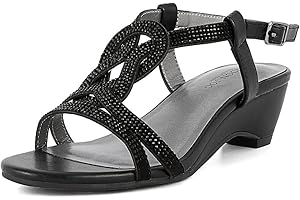 LONDON FOG Womens Macey Demi-Wedge Dress Sandals