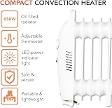Warmlite 5 Fin Oil Filled Radiator 650W Adjustable Thermostat WL43002YW view 2