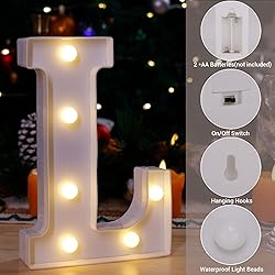 LED Marquee Sign Light Up Letters, 26 Alphabet