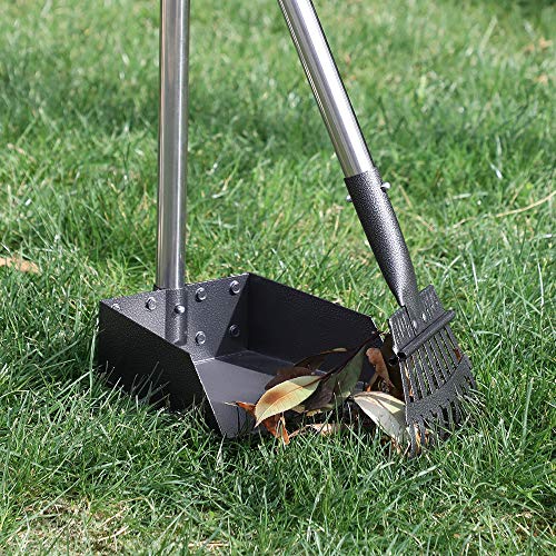 Heeyoo Upgraded Dog Poop Tray and Rake Set, Pet Waste Removal Scoop