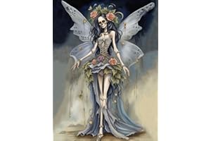 CLENDO 5D Skeleton Diamond Painting Kits for Adults, Halloween Diamond Art Kits-Full Drill Diamond Dots Paintings with Diamonds Art and Crafts Home Decor 12x16inch