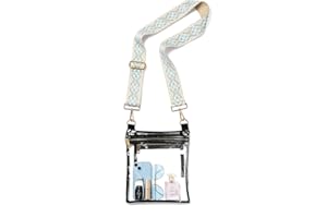 WEIMZC Clear Crossbody Bag Stadium Approved,Adjustable Shoulder Strap Clear Crossbody Purse