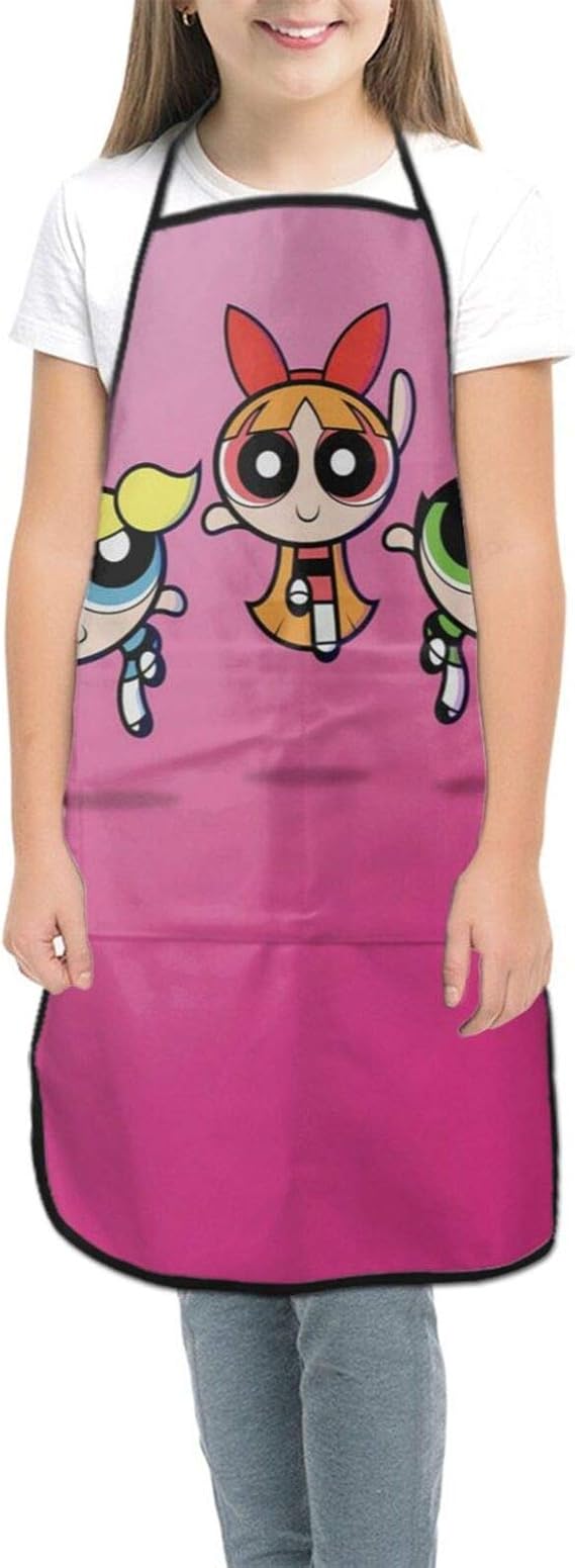 Amazon Co Jp パワーパフガールズの壁紙4 キッズエプロン 子供用 おしゃれ かわいい シンプル エプロン ポケット付き ホコリが付くにくい 撥水 男女兼用 ホーム キッチン