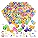100Pcs Assorted Stamps All in One Box Including 100 Different Designs for Kids Party Favors, Prizes, Pinata Toys and More
