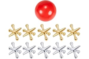 JunZheHub Jacks Game Set Classic Sturdy for Kids Adults Traditional Table Activities