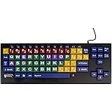 Ablenet KinderBoard USB Wired Color Coded Computer Keyboard with Big Keys and Large Letters - Product Number: 12000019