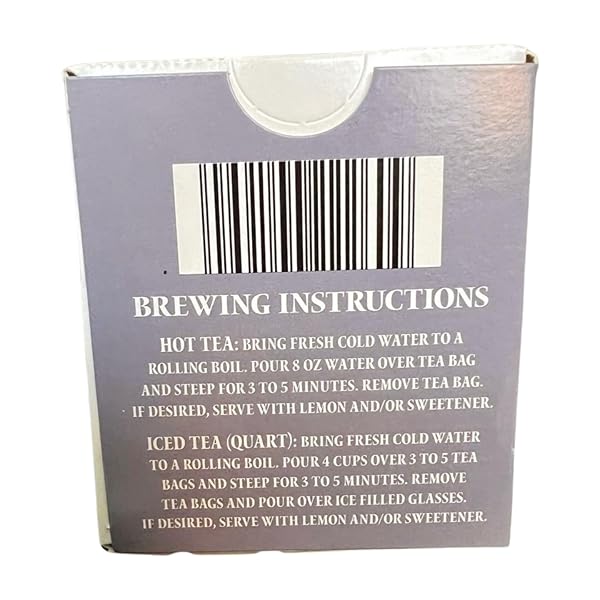 EARL GREY BLACK TEA BAGS BY BENNER, 20 COUNT, 1.41 OZ, INDIVIDUALLY WRAPPED