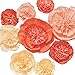 Ling's Moment Large Paper Flowers Set of 9(12''-8'' Assorted), Handmade Crepe Paper Peony Decorations for Nursery Wedding Backdrop Birthday Party Bridal Shower Photo Booth Centerpieces(Peach,Orange)