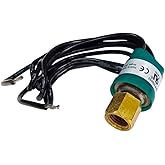 Supco High Pressure Switch, Open: 550 PSI, Close: 450 PSI, Fixed Actuator, Automatic Operation, Green