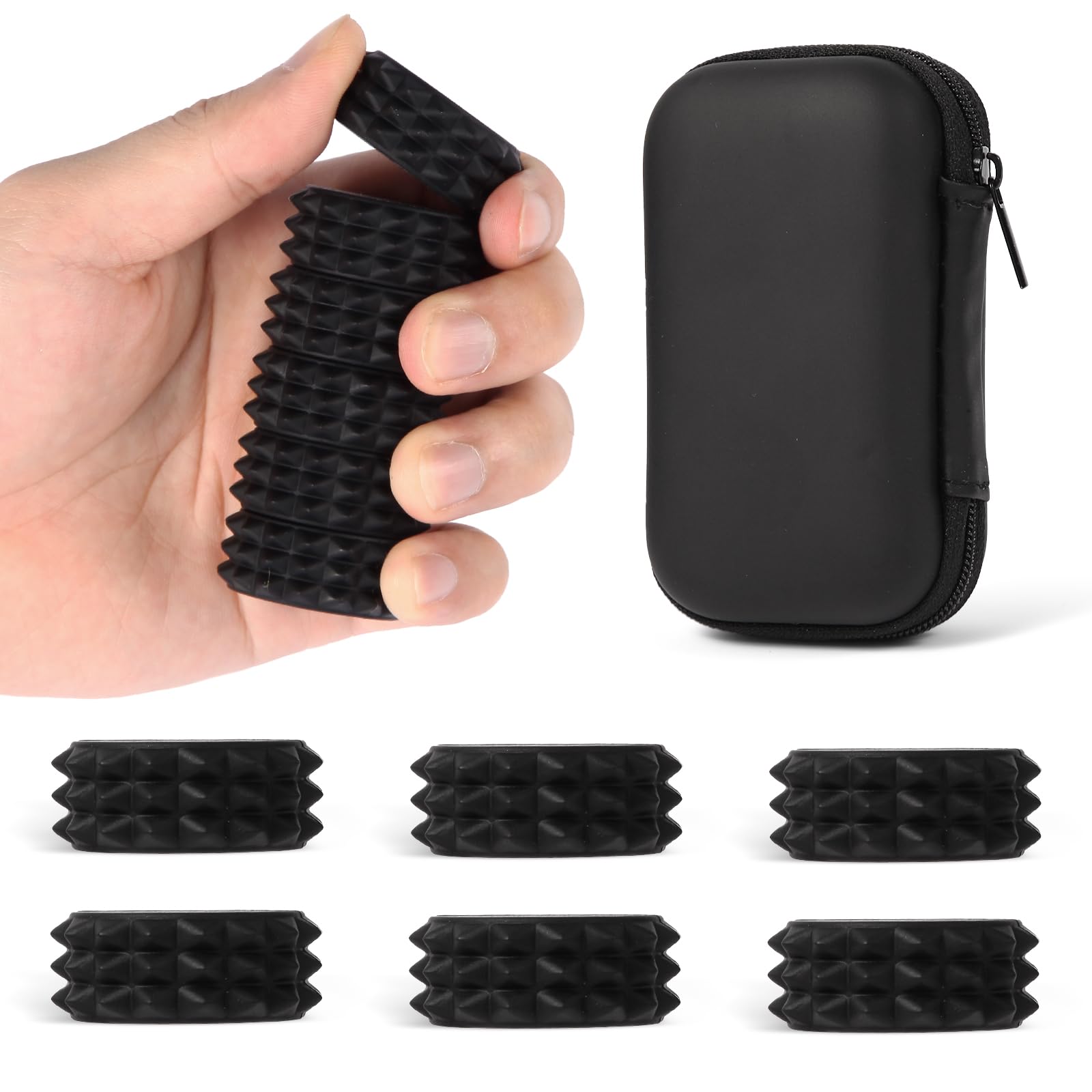 Silicone Magnetic Stress Balls, 6 Pack Pain Stim Fidget Toys Adults & Teens, Sensory Toys for Kids with Autism ADHD with Storage Box, Stress Relief & Focus Handheld Roller for Office Travel Classroom