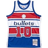 Mitchell & Ness Manute BOL Washington Bullets Men's 1985-86 Swingman Jersey (3X-Large) Blue
